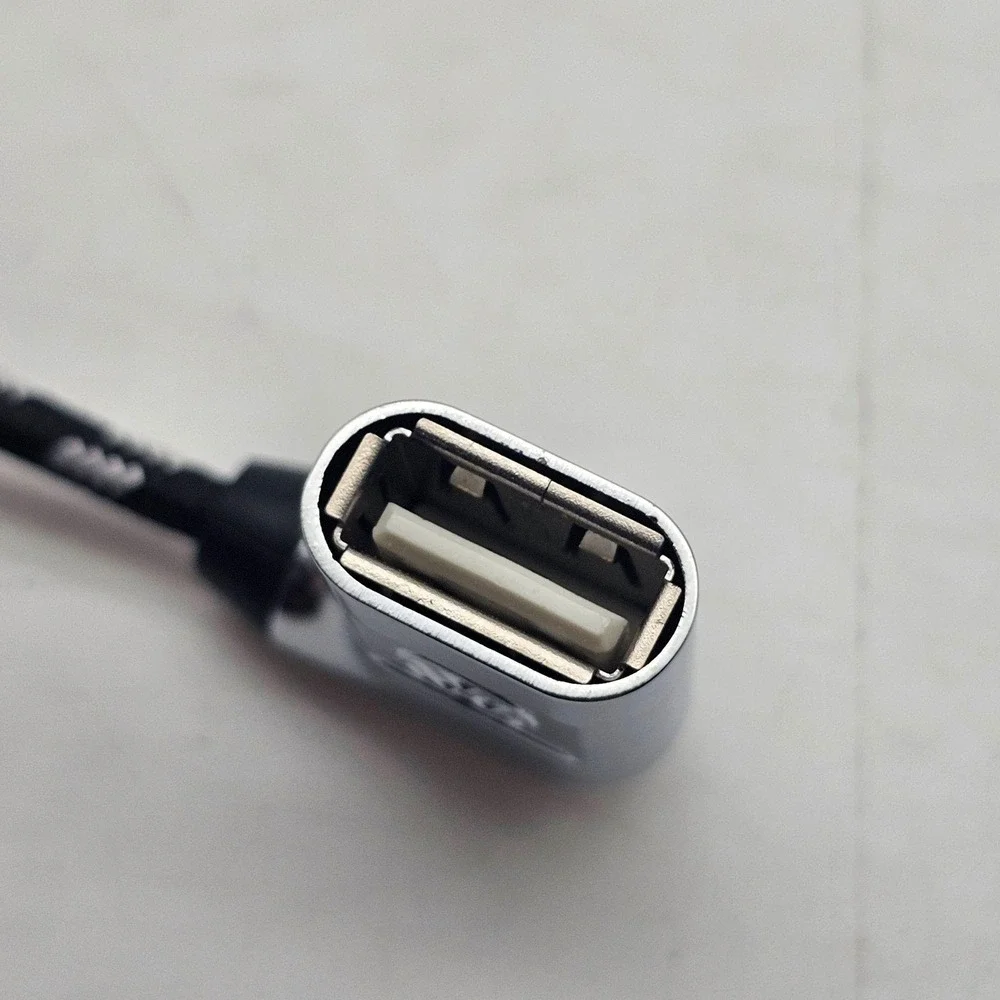 Volkswagen OEM USB-C USB Female Braided Cable Adapter 000.051.446.BH Black OEM